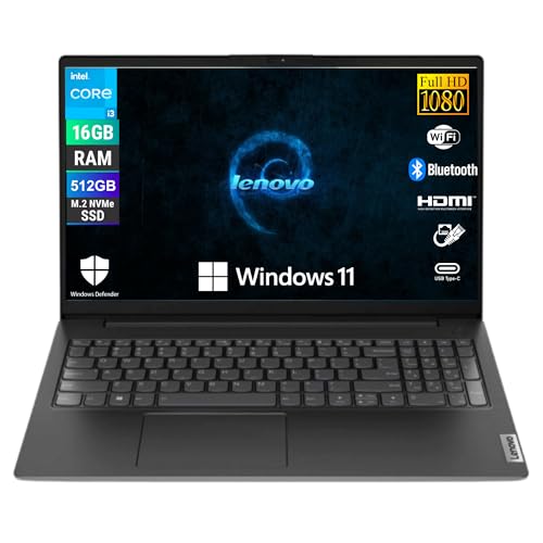 Lenovo, Notebook Pc Portatile, Display 15,6″ Full HD, Intel i3-1315U 6 Core 3.3 Ghz, Ram 16 GB DDR4, 512 GB SSD NVMe, Win 11 Pro