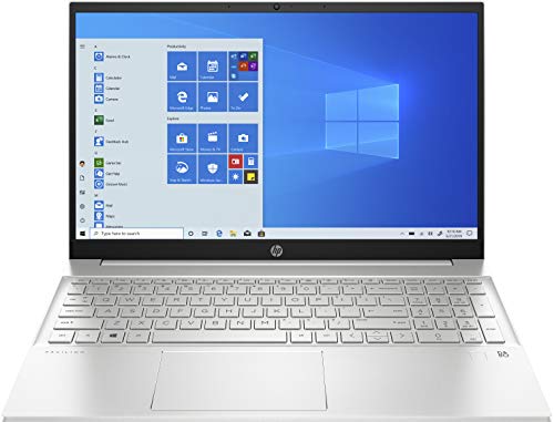 HP Pavilion 15-eh1254ng (15,6 pollici / FHD) Laptop (AMD Ryzen 5 5500U, 8GB DDR4 RAM, 512GB SSD, AMD Radeon Graphics, Windows 10) Argento con sensore di impronte digitali