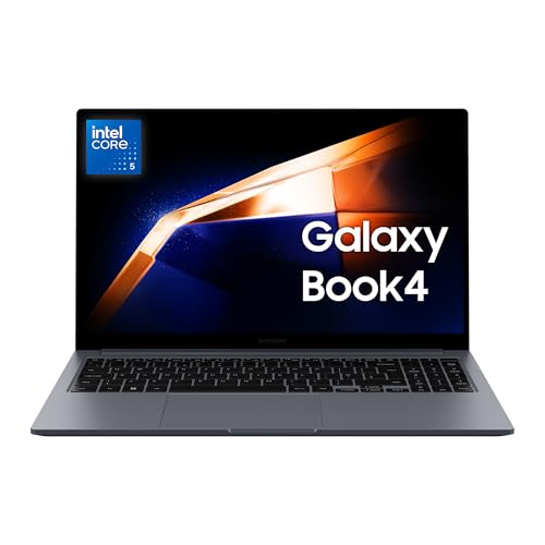 SAMSUNG Galaxy Book4, 3 anni di garanzia, Processore Intel Core 5, 16GB RAM, 512GB, Laptop 15.6″ LED IPS Full HD, Windows 11 Home, Gray [Versione Italiana]