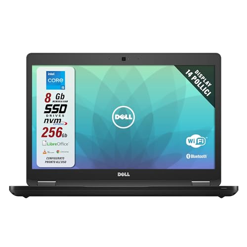 Dell Latitude 5480 14 pollici HD Intel Core i5 256 GB SSD 8 GB memoria Windows 10 Pro Webcam Business Notebook Laptop (Ricondizionato)