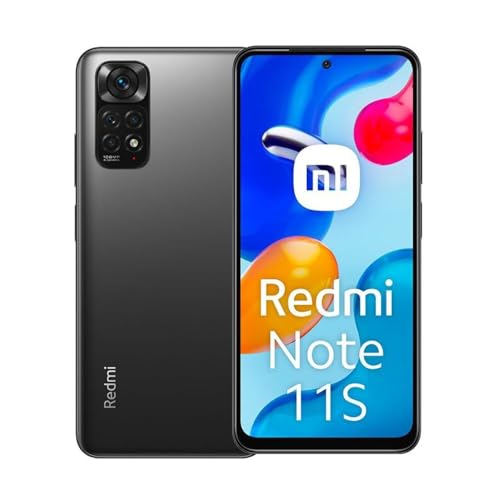Xiaomi Redmi Note 11S – Smartphone 6+128GB, Display AMOLED 6.43” 90Hz FHD+, MediaTek Helio G96, fotocamera professionale 108MP, 5000mAh, Graphite Grey (versione IT + 2 anni di garanzia)