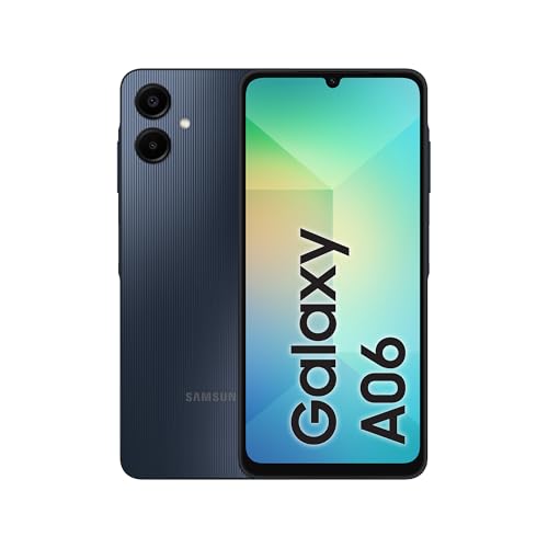 Samsung Galaxy A06 4G LTE Versione Globale SM-A065F/DS, NO NFC, Display 6,7″, Doppia SIM 50MP Doppia Fotocamera Nero (Black), 64GB