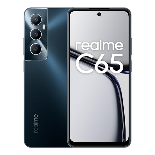 realme c65 Smartphone 8+256 GB, Fotocamera con AI da 50 MP, Display da 6,67″ con Frequenza di aggiornamento 90 Hz, Ricarica rapida da 45W, Batteria massiva da 5.000mAh, NFC supportato, Nero